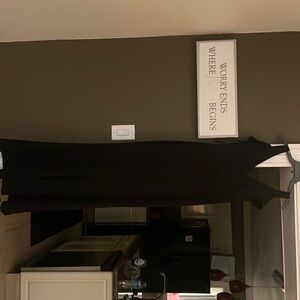 Black Calvin Klein evening gown